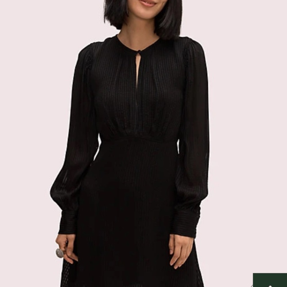 Kate spade fluid dress stripe black size 12